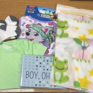 Infant/Toddler Boys Gift Assortment of Accessories Including Blanket & Brag Book
